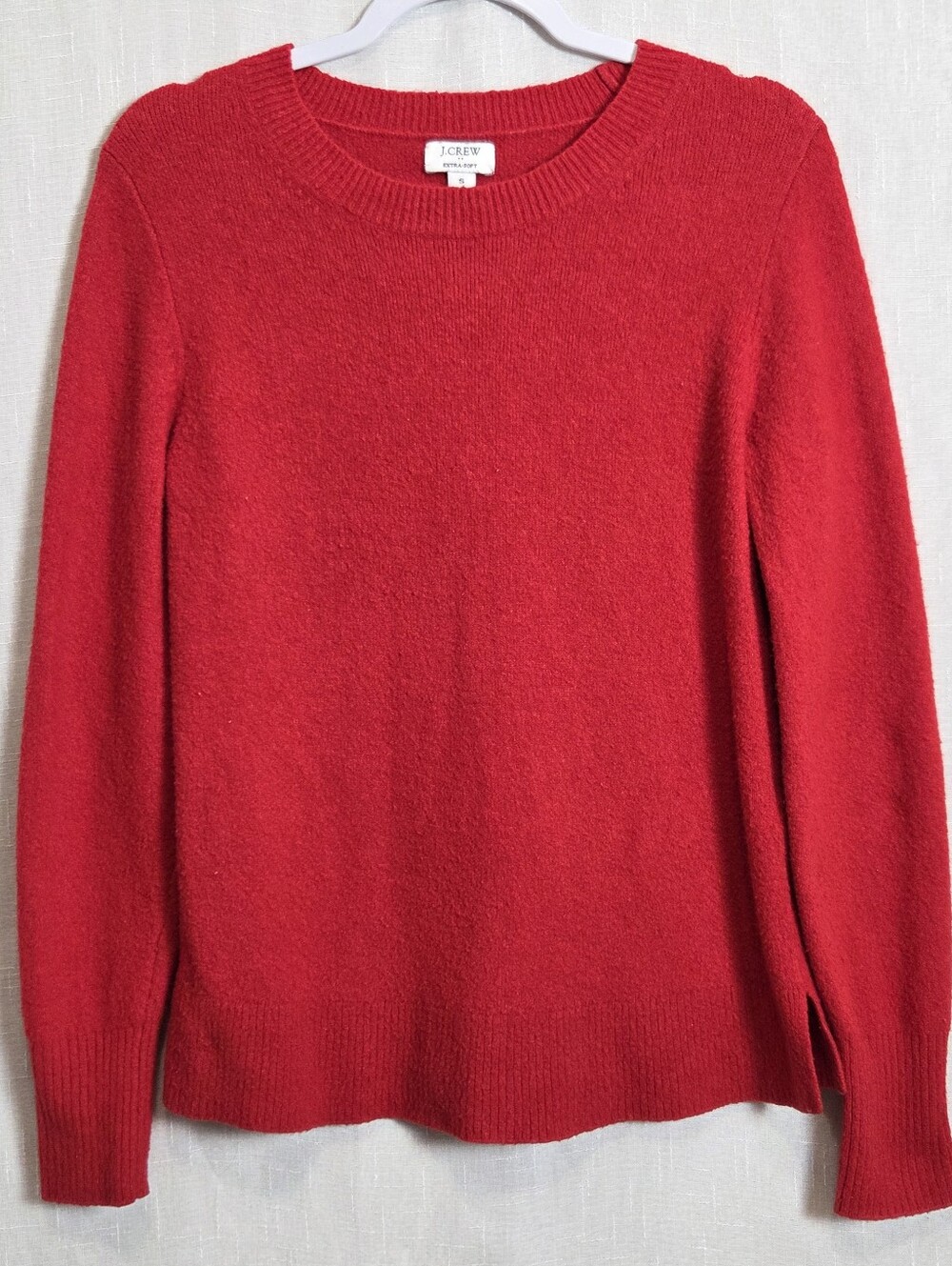 J. Crew Bright Red Crewneck Sweater